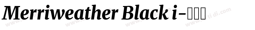 Merriweather Black i字体转换